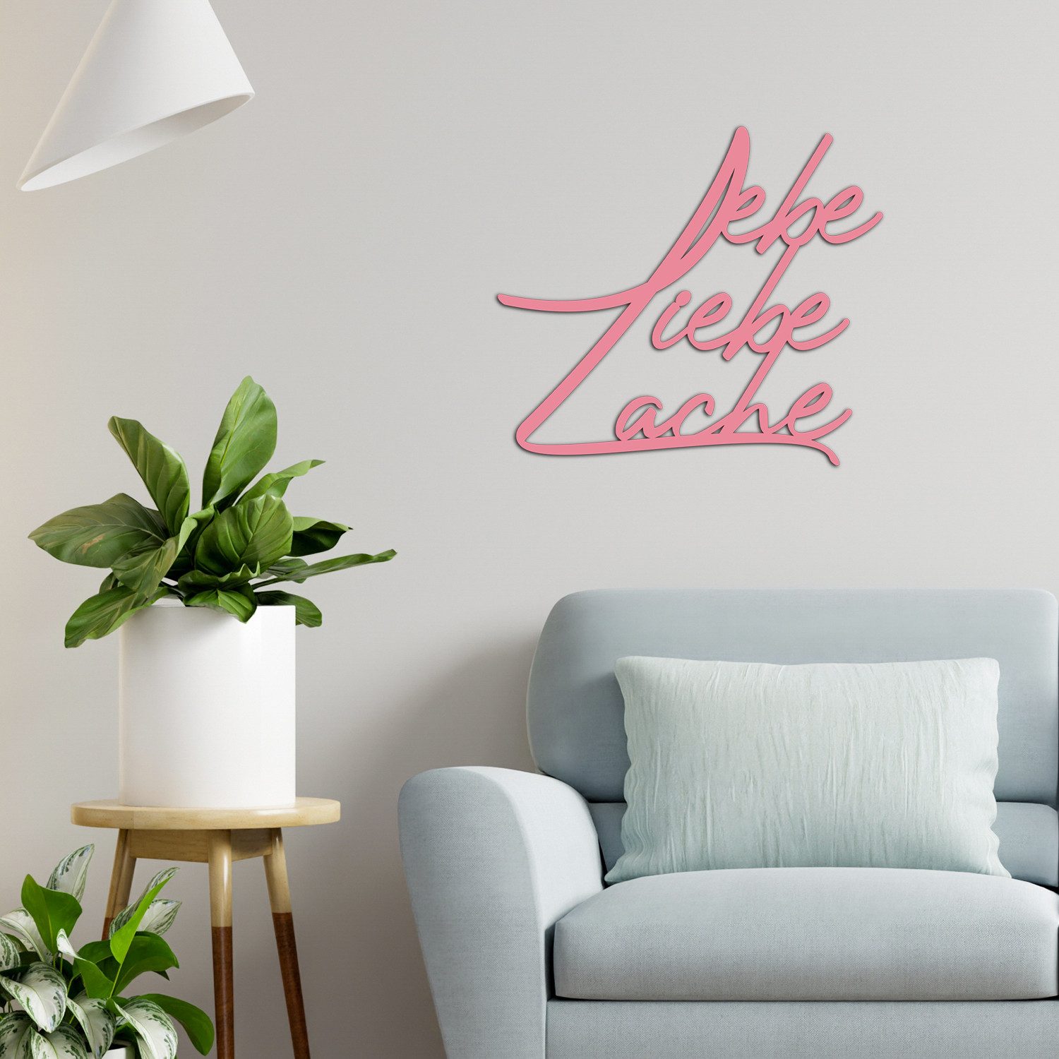 Namofactur Wandtattoo Lebe Liebe Lache XXL Wandtattoo aus Holz, Lebe Liebe Lache XXL Wandtattoo aus Holz