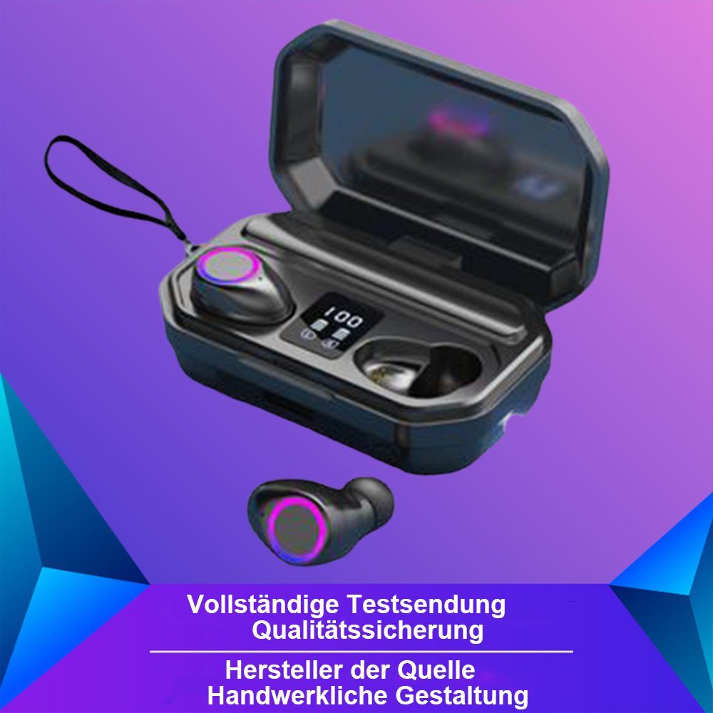 schwarz TWS5.0 mit Bluetooth-Soundbrille MOUTEN Touch Digitalanzeige Kabelloses Bluetooth-Headset