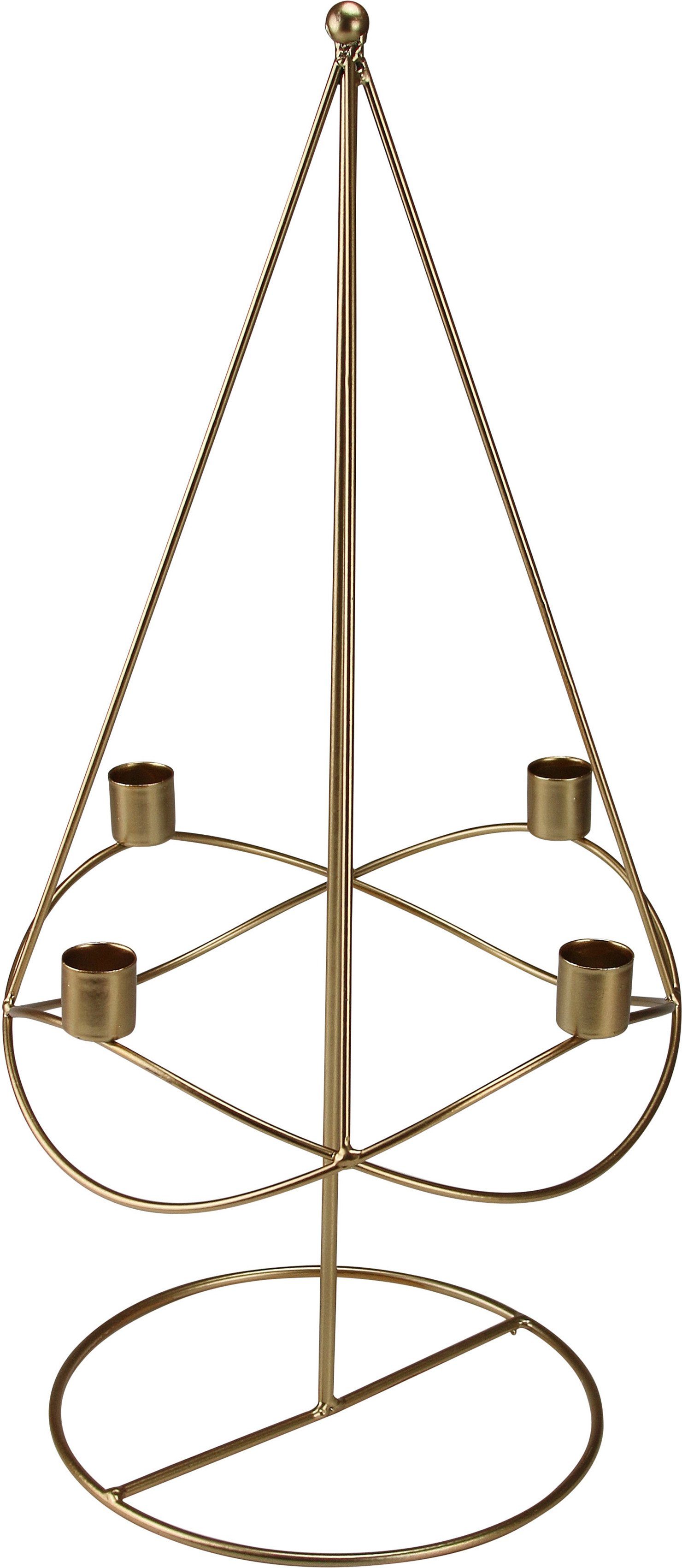AM Kerzenleuchter, cm 49,5 ca. Höhe Adventsleuchter Weihnachtsdeko, Metall, aus Design