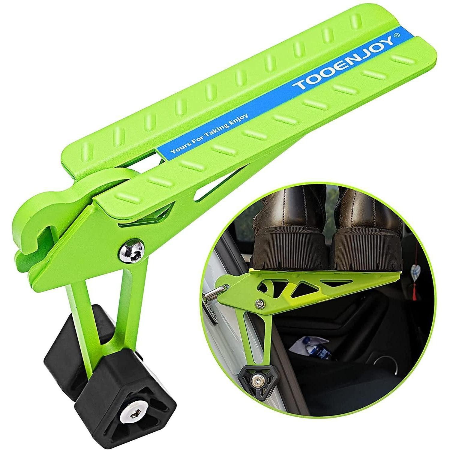 LuxusKollektion Auffahrrampe Auto Türstufe Klappleiter Türpedal Tritthilfe Dachzugang SUV green