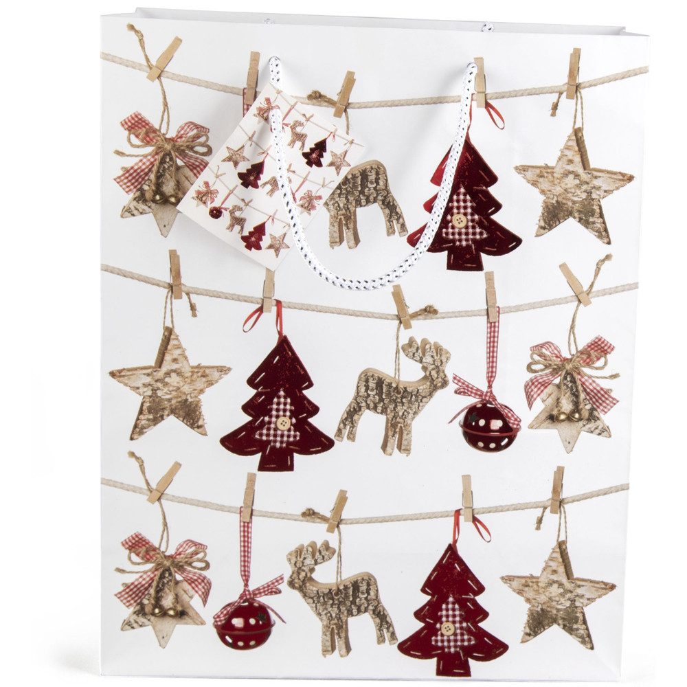 Geschenkbox Geschenktasche - Weihnachten - ca. 18 x 23 x 10 cm