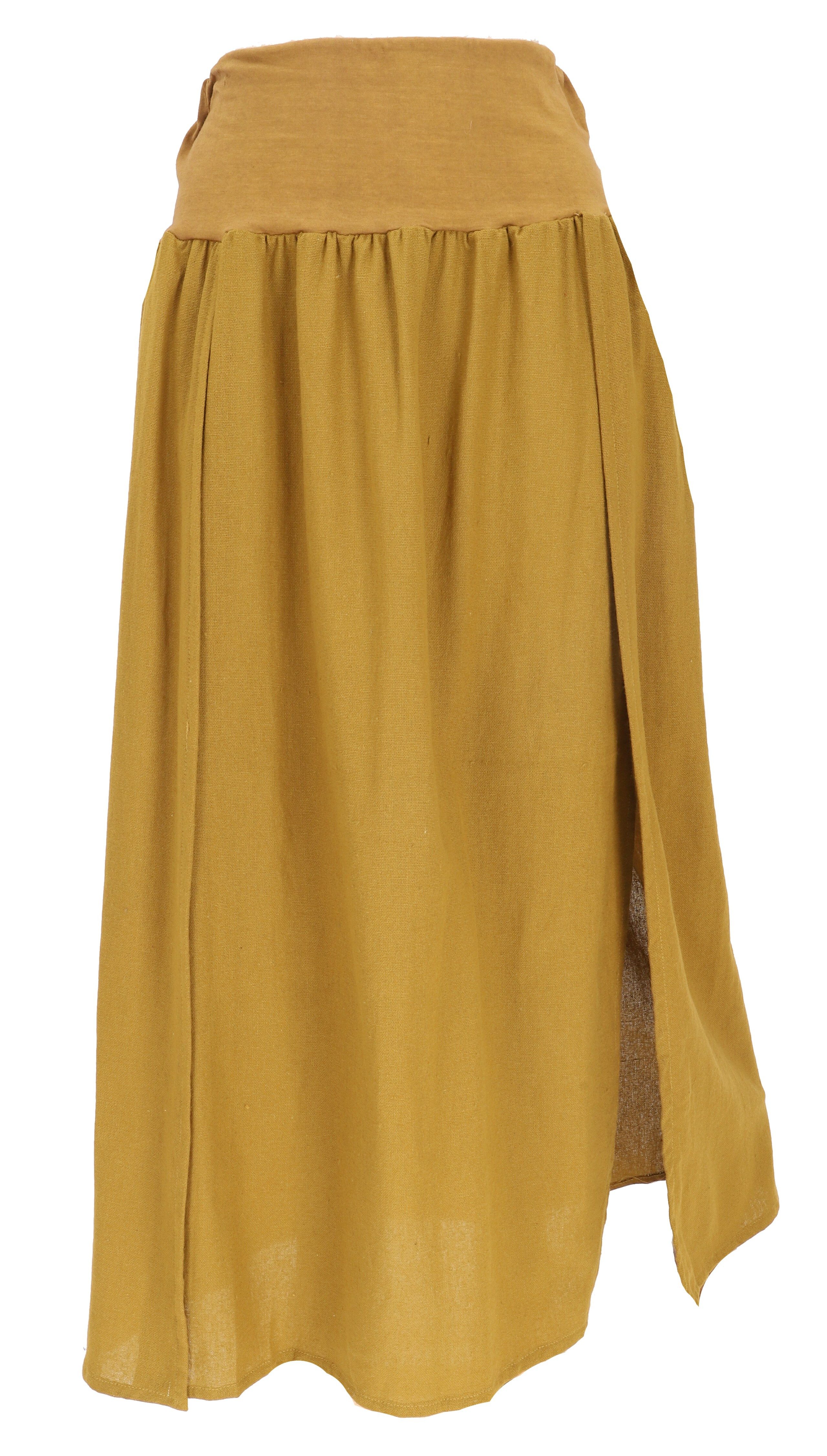 Guru-Shop Minirock Langer Boho Sommerrockt, natürlicher Maxirock,.. alternative Bekleidung