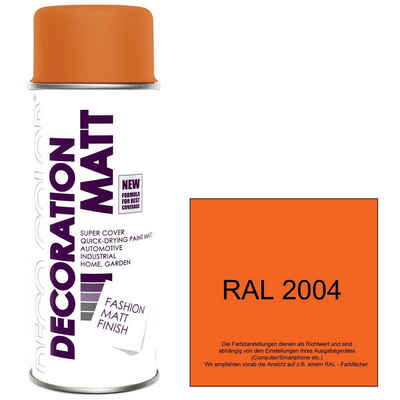 DECO COLOR Sprühlack Lackspray MATT nach RAL 400ml Farbe frei wählbar