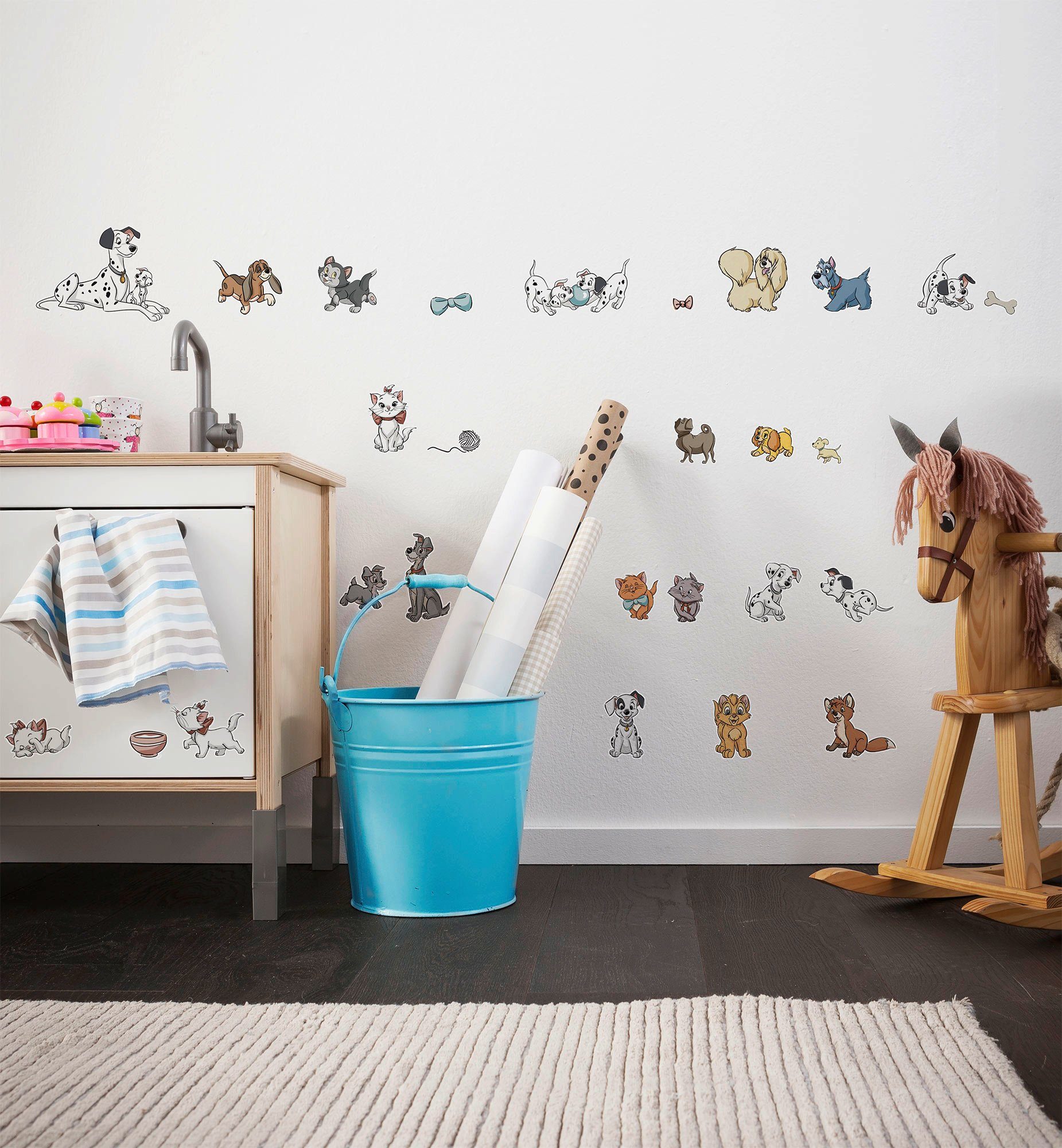 Komar Wandtattoo Disney Cats Wandtattoo (Breite cm and St), x 50x70 (27 Dogs Höhe), selbstklebendes