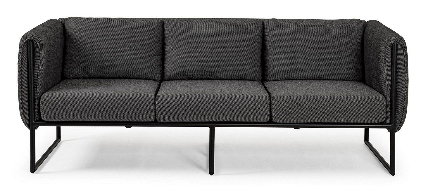 Pixel Sofa Couch 186x74x72cm Sofa Sofa Natur24 Aluminium Anthrazit