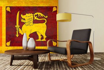 WandbilderXXL Fototapete Sri Lanka, glatt, Länderflaggen, Vliestapete, hochwertiger Digitaldruck, in verschiedenen Größen
