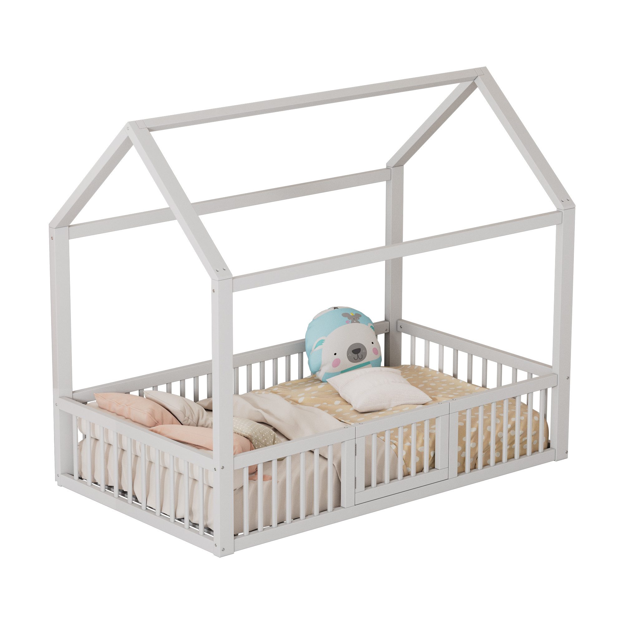 Flieks Massivholzbett, Kinderbett Einzelbett Hausbett mit günstig online kaufen