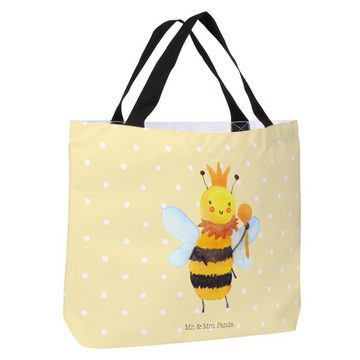 Mr. & Mrs. Panda Shopper Biene König - Gelb Pastell - Geschenk, Tasche, Hummel, Freizeittasche (1-tlg), Einzigartige Designs