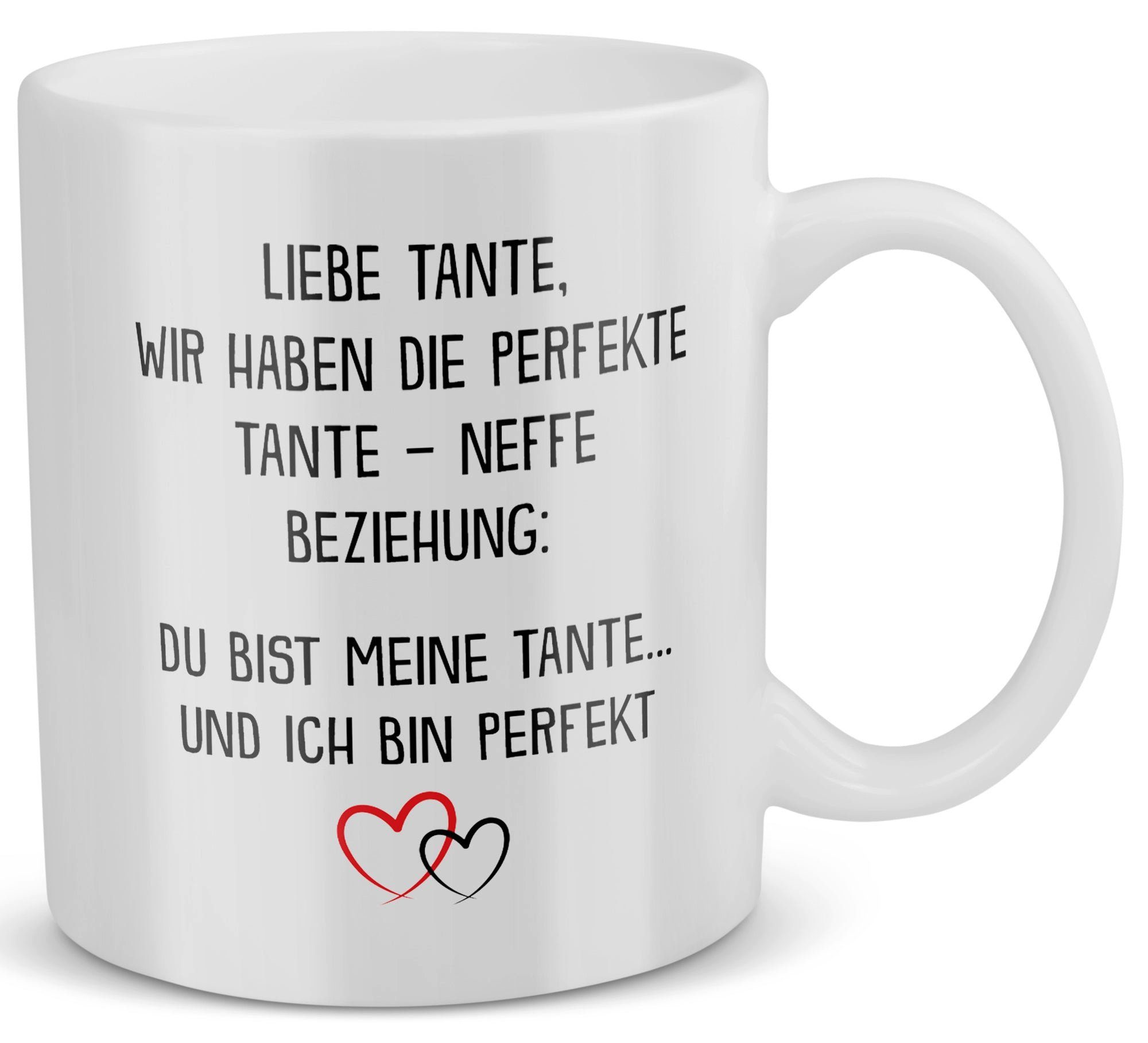 22Feels Tasse Beste Tante Geschenk von Neffe Geburtstag Weihnachten  Kaffeetasse, Keramik, Made in Germany, Spülmaschinenfest