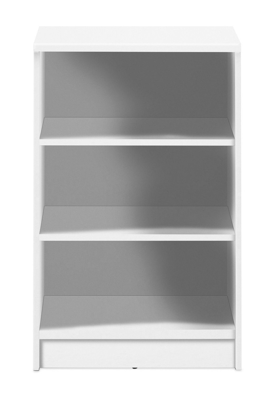 Bücherregal OPTIMUS, B 54 x H 86 cm, Weiß matt, mit 2 höhenverstellbaren Einlegeböden