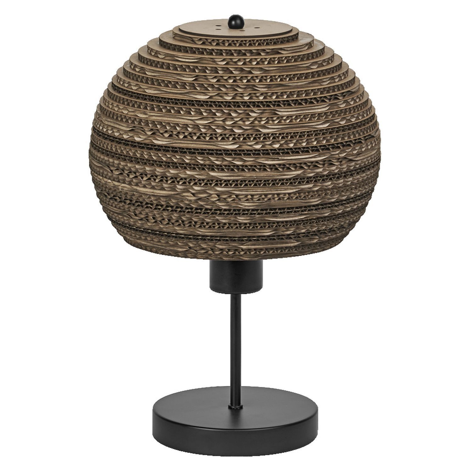 Licht-Erlebnisse Nachttischlampe GERA, ohne Leuchtmittel, E27 D: 26 cm 38.5 cm hoch Kugel Schirm rund Modern