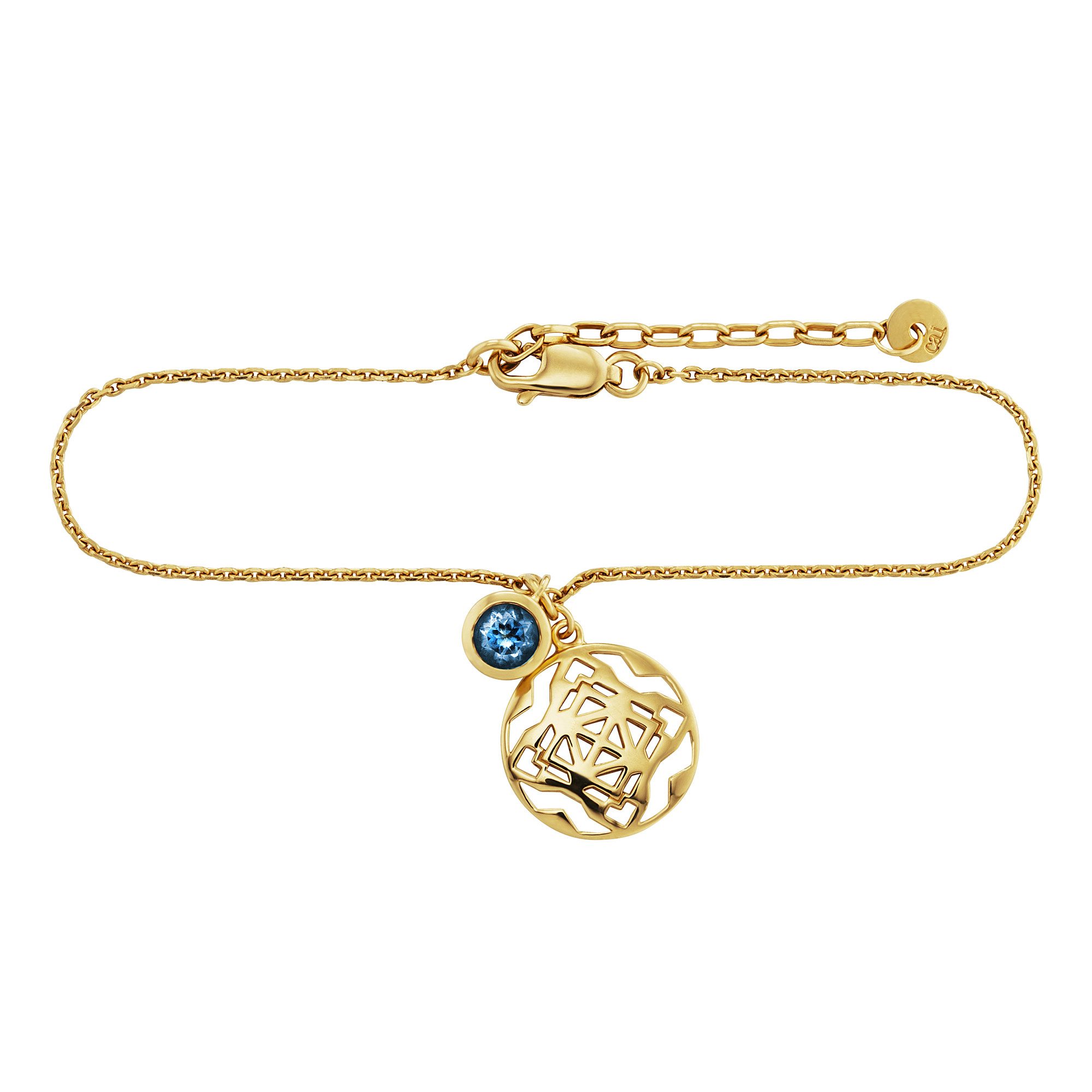 CAÏ Armband 925/- Sterling Silber vergoldet Topas