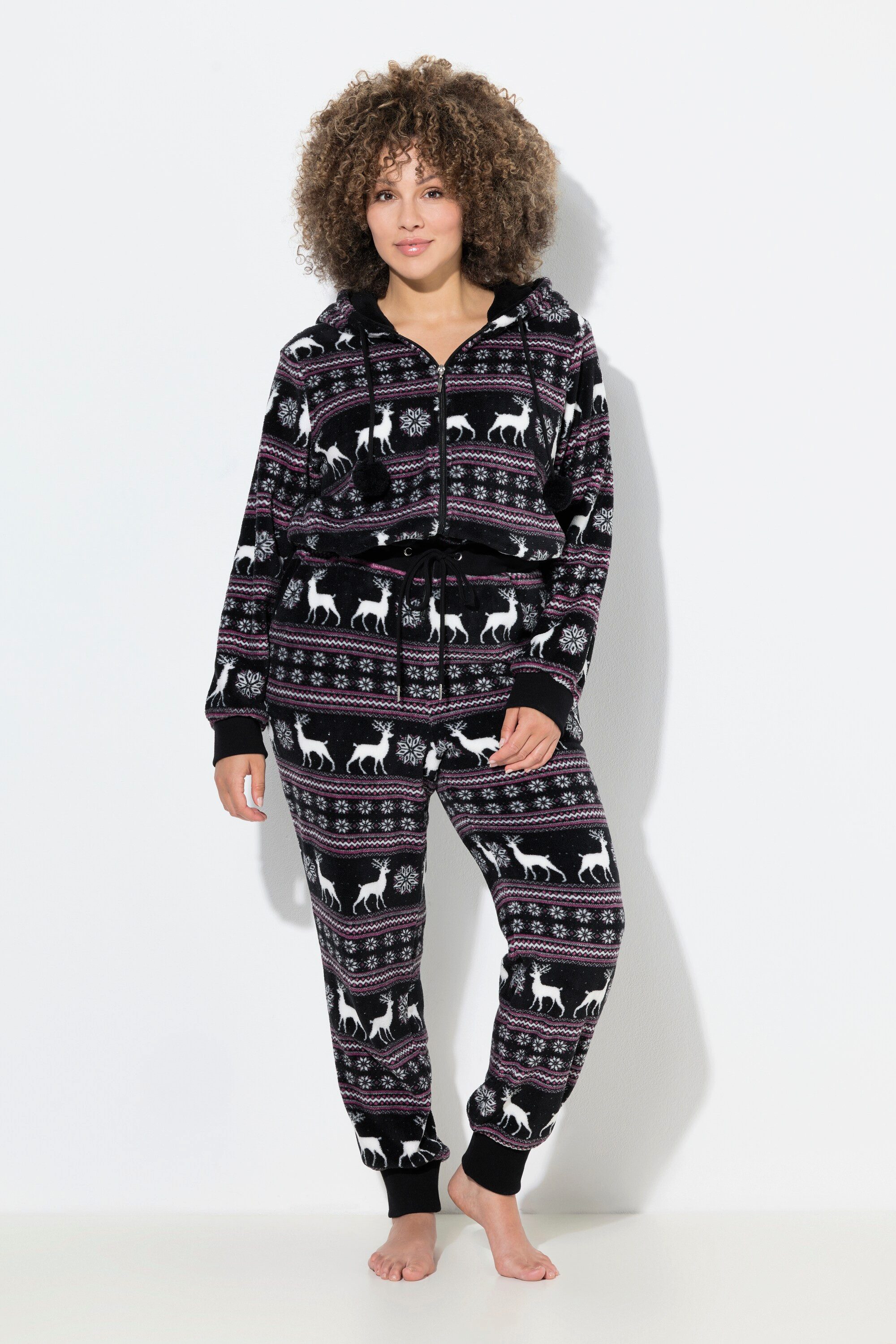 Ulla Popken Overall Homewear-Overall Plüsch Norweger günstig online kaufen