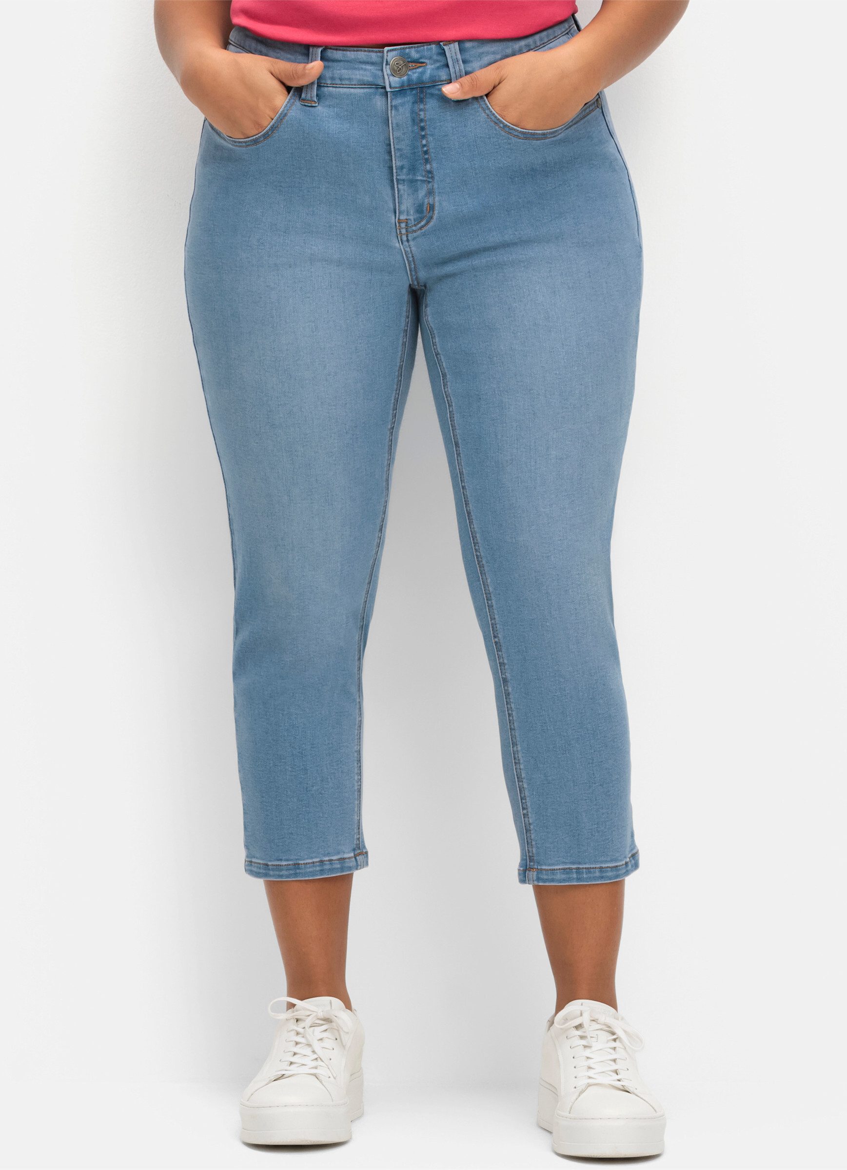 Sheego Bequeme Jeans Stretch-Jeans in 7/8-Länge günstig online kaufen