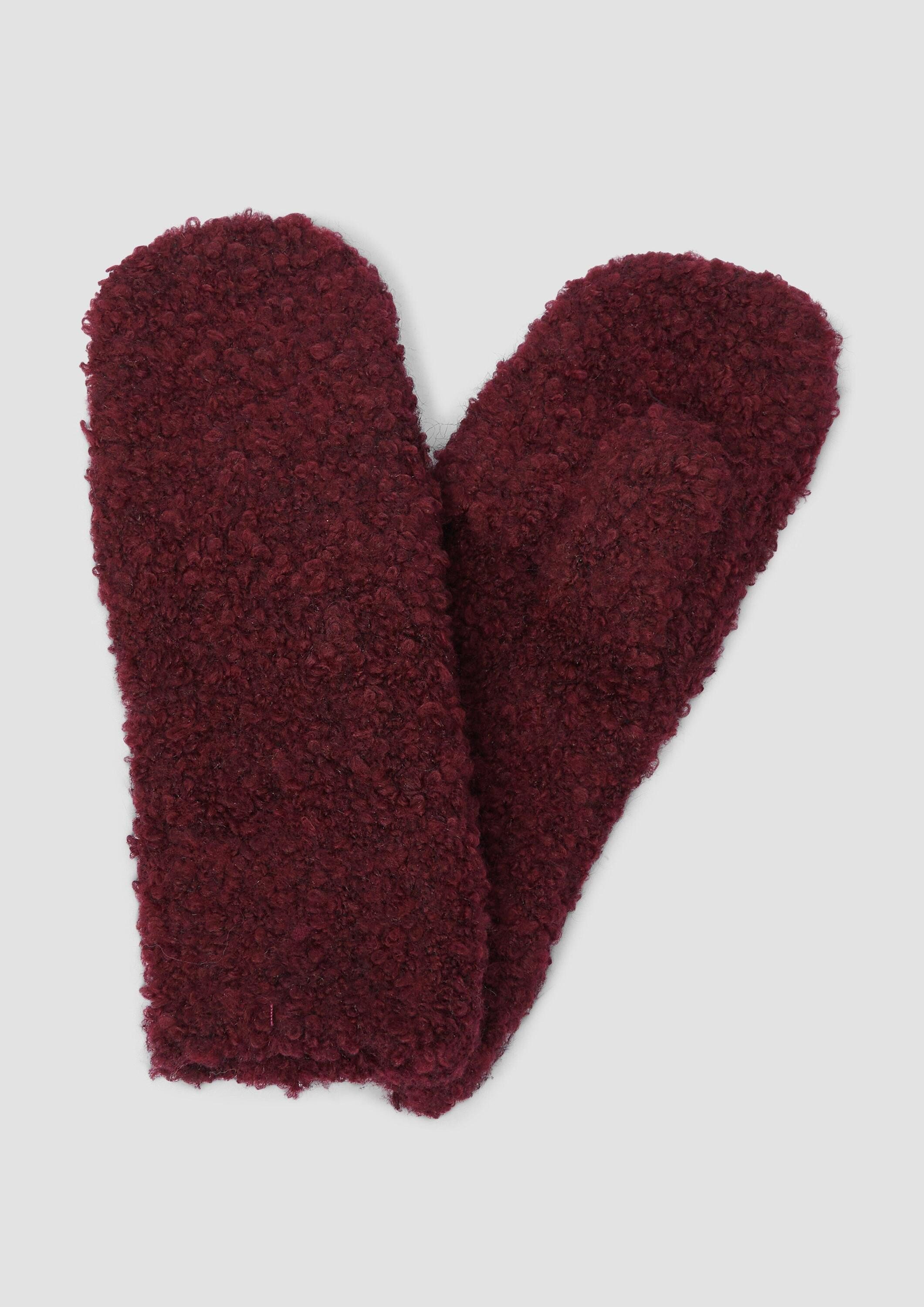 s.Oliver Strickhandschuhe Handschuhe Fäustlinge aus Bouclé-Strick