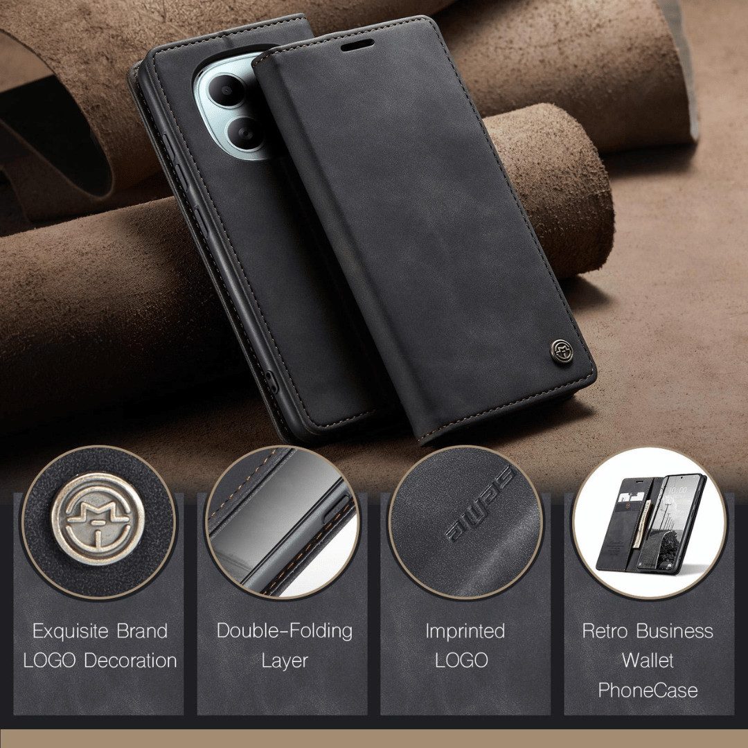 SmartUP Smartphone-Hülle für Xiaomi Redmi Note 15 / Pro / Pro+ 4G / 5G Klapphülle Tasche Case 6,83, Integrierte Standfunktion, zwei Kartenfächer – Bild 4 von 5