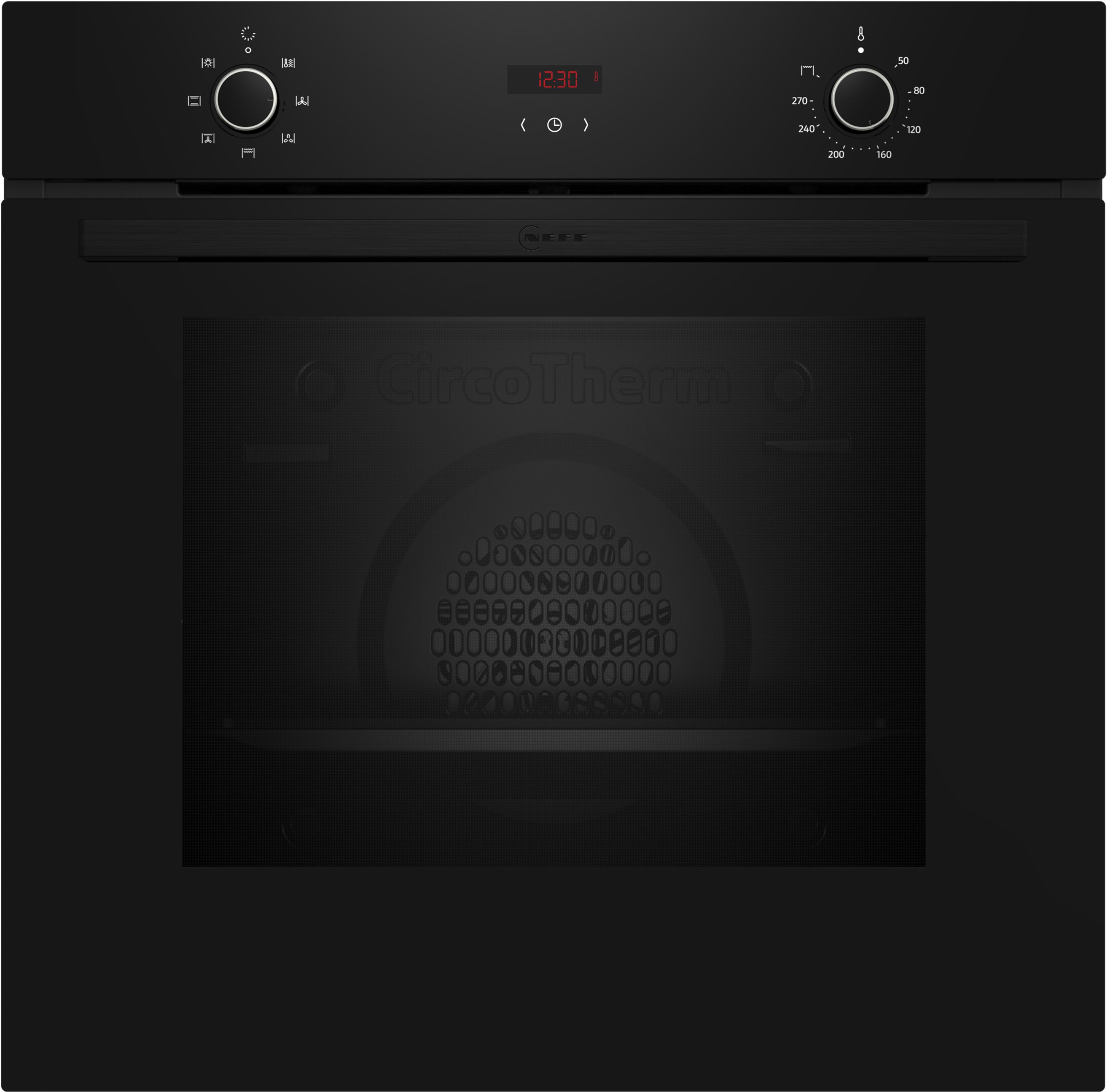 NEFF Backofen-Set BX38B0, mit Teleskopauszug nachrüstbar, CircoTherm® zum Backen auf 3 Ebenen & Powerstufe für schnelle Hitze