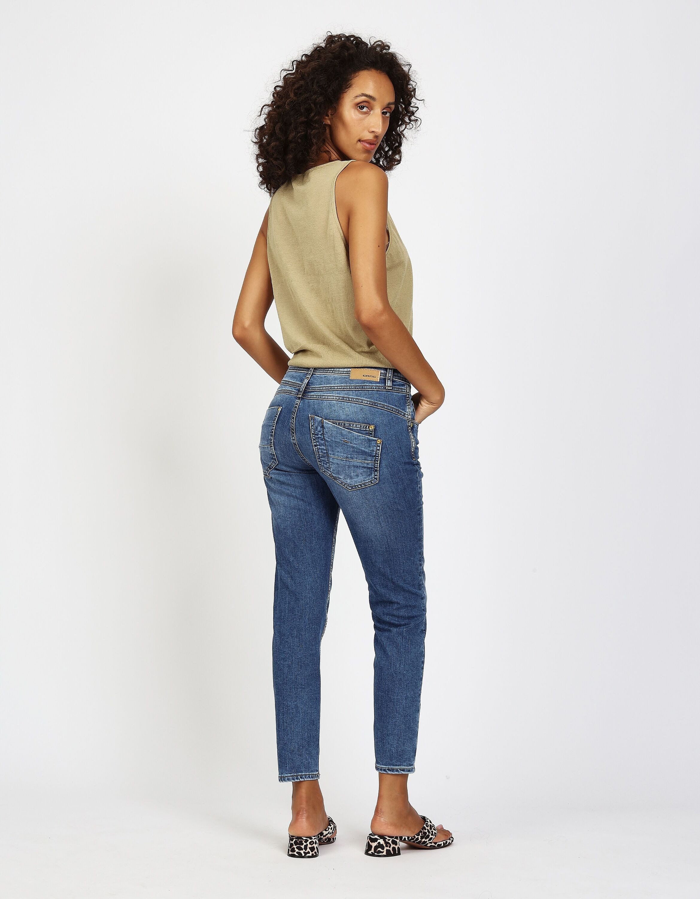 GANG Relax-fit-Jeans 94AMELIE CROPPED im 5-Pocket-Style