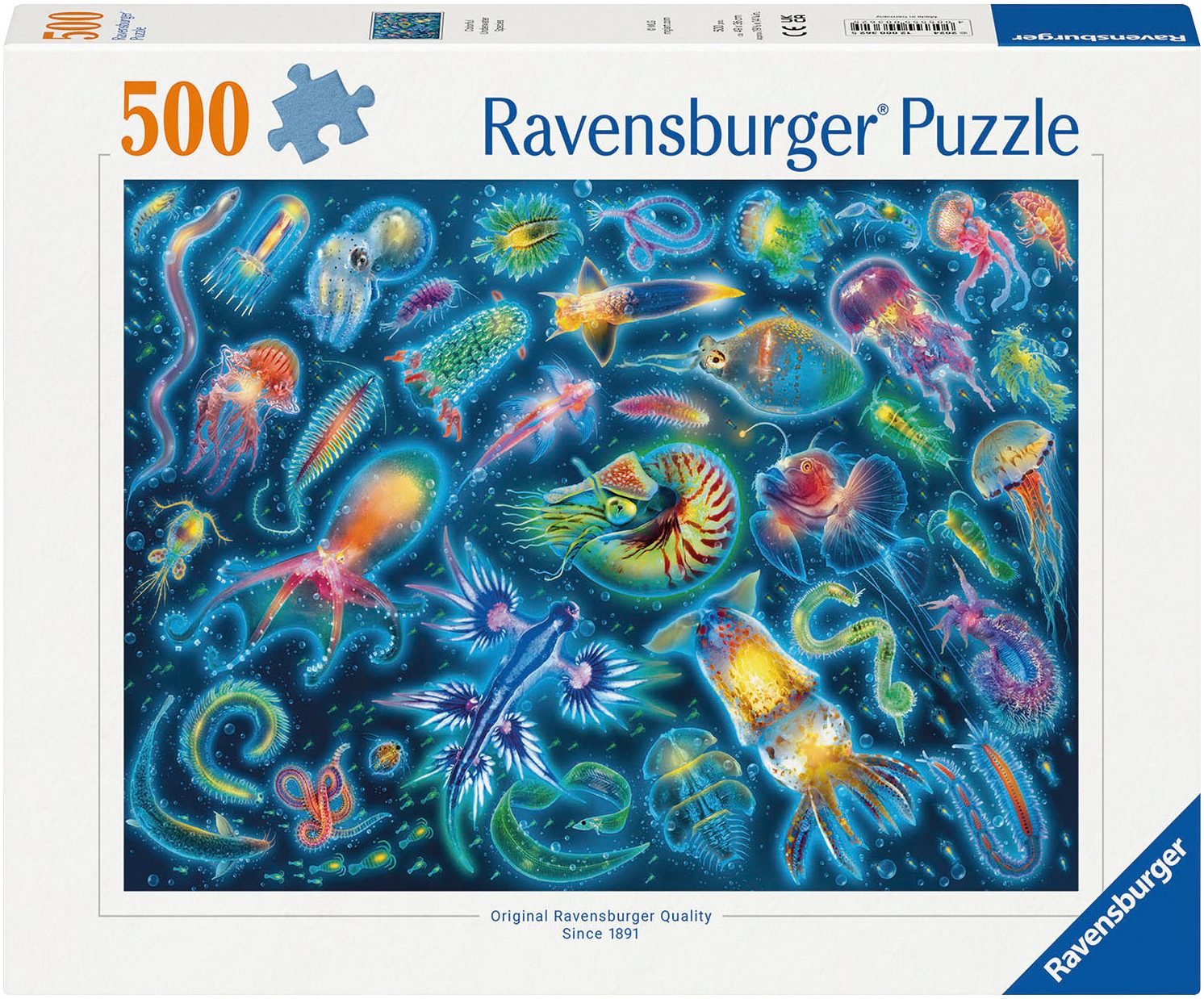 Ravensburger Puzzle Farbenfrohe Quallen, 500 Puzzleteile, günstig online kaufen