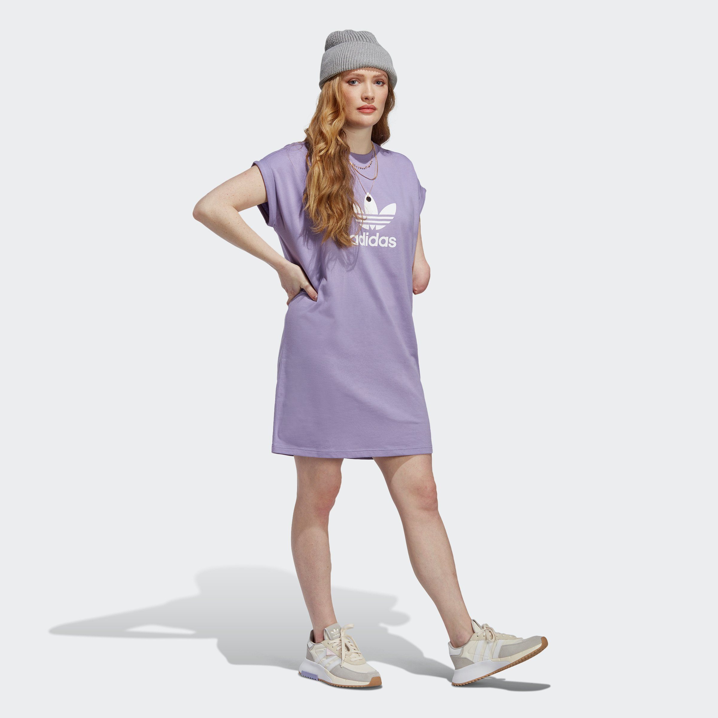 adidas Originals Sommerkleid ADICOLOR CLASSICS TREFOIL Magic KLEID Lilac