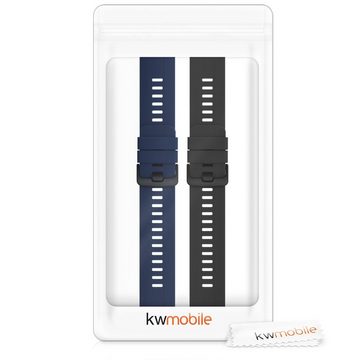 kwmobile Uhrenarmband 2x Sportarmband für Honor Watch GS Pro, Armband TPU Silikon Set Fitnesstracker