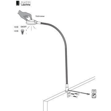 SO-TECH® LED Unterbauleuchte JUNKER Lighting LED Bettleuchte / Leseleuchte LUCE, mit flexiblem Leuchtenarm und Touchsensor (optional: 2x USB)