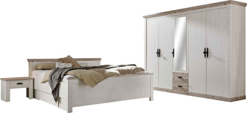 Home affaire Schlafzimmer-Set »Florenz«, (ab Bettgröße 140cm 2 Nachttische, Stauraumschubladen nicht enthalten), in 3 verschiedenen Ausführungen