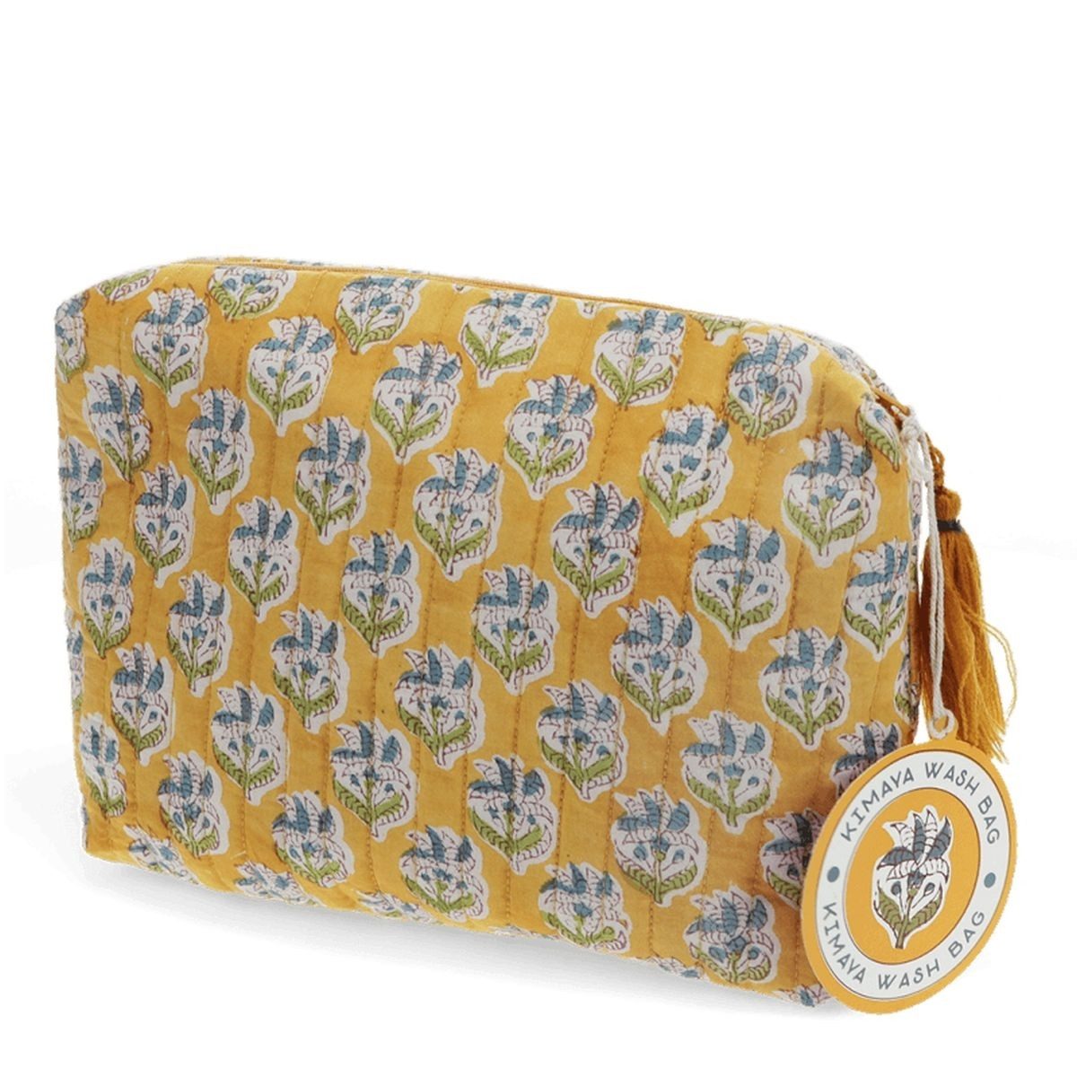 Kulturbeutel Kulturtasche aus Baumwolle gesteppt 28x18 Kosmetiktasche Reisetasche