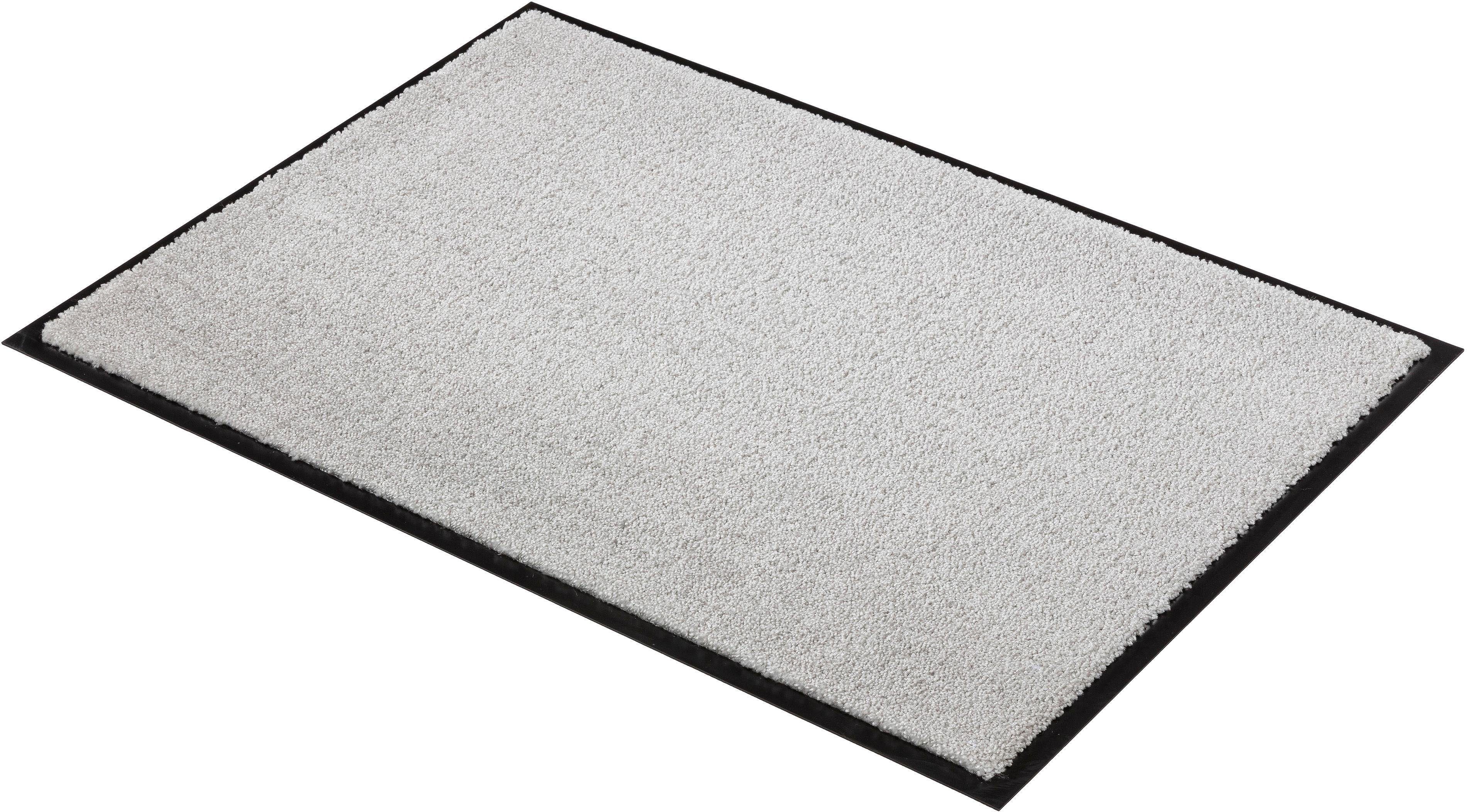 Fußmatte Miami Uni, SCHÖNER WOHNEN-Kollektion, rechteckig, Höhe: 7 mm, Schmutzfangmatte, waschbar grau