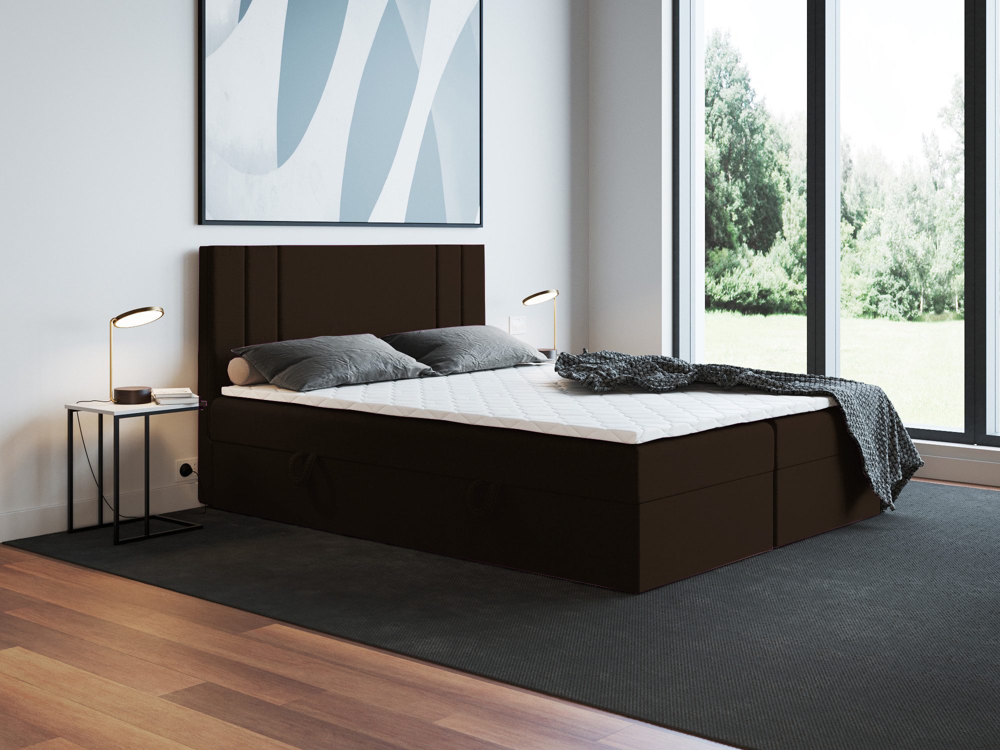 Godre Boxspringbett mit Bettkasten Nardo 180x200 günstig online kaufen