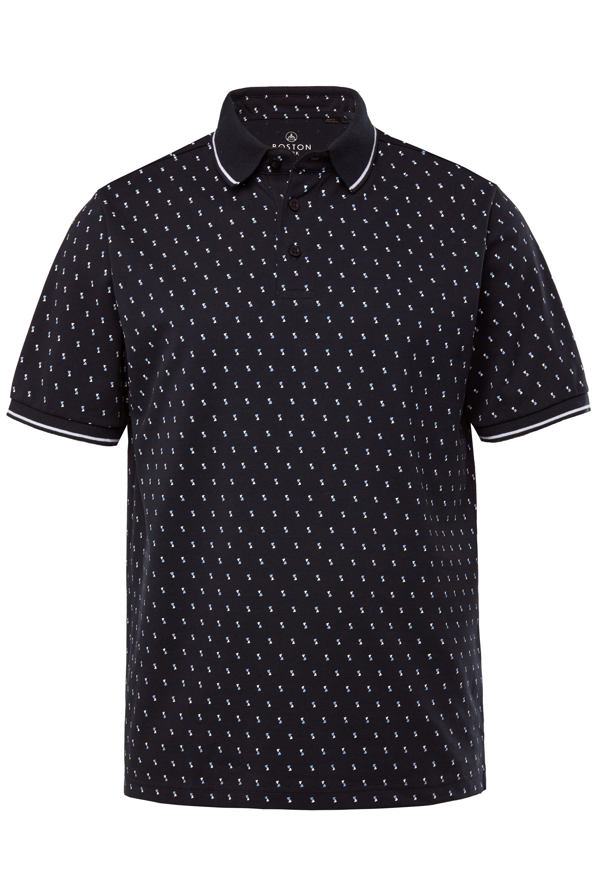 Boston Park Poloshirt Boston Park Poloshirt Halbarm Piqué Alloverprint günstig online kaufen