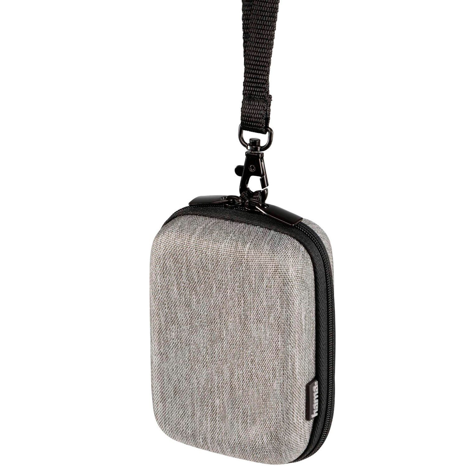 Hama Kameratasche Hardcase Ambato 60M Kamera-Tasche Grau, Schutz-Hülle Cover Foto-Etui Camera-Bag Gürtelschlaufe Digital-Kamera