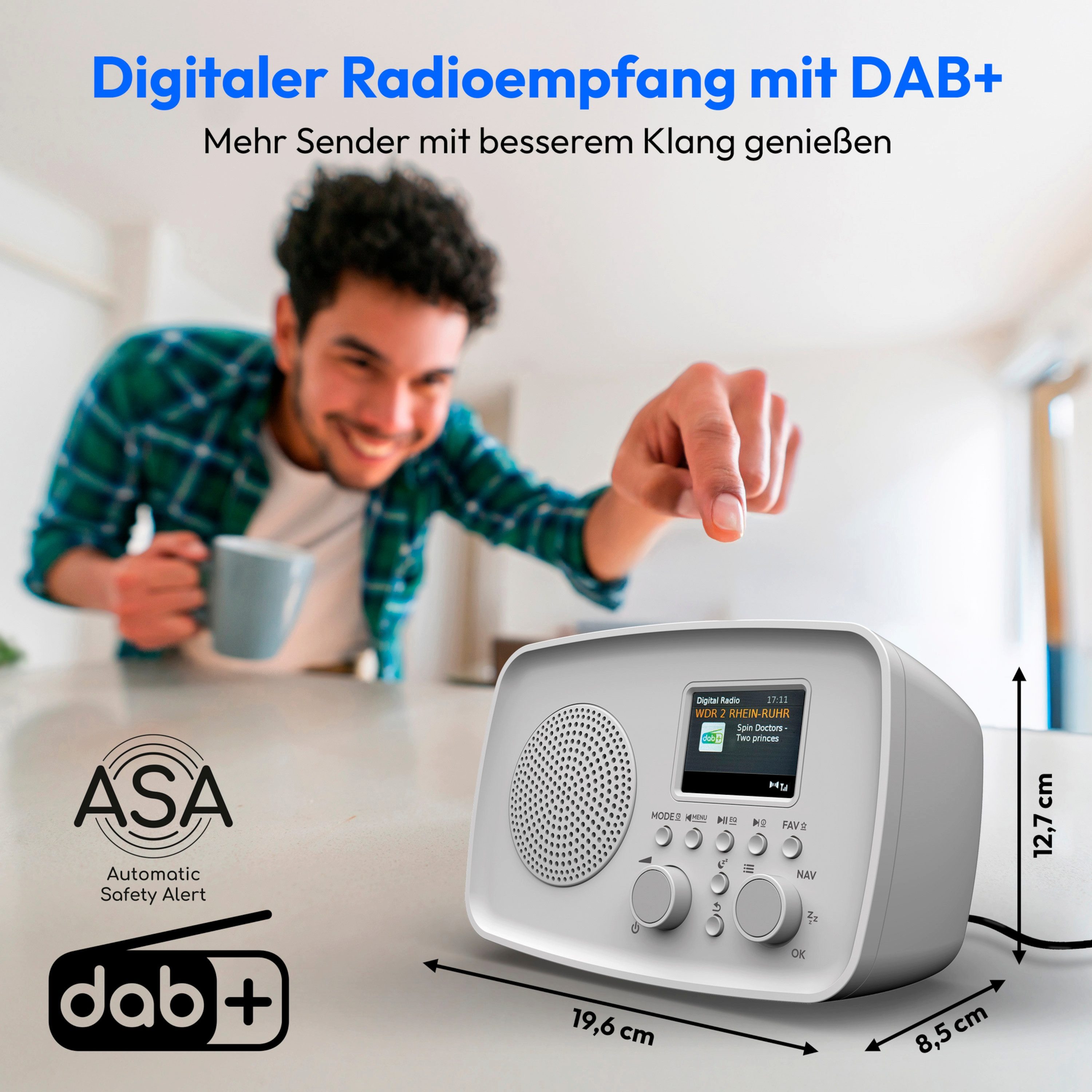 Medion® Audio-System MEDION LIFE DAB+ Radio DRE-1 (MD89288) (5 W, Bluetooth 5.3)