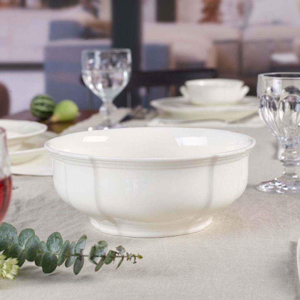 Villeroy & Boch Salatschüssel Manoir Schüssel rund, Porzellan, (1-tlg), Premium Porcelain, mikrow.- & spülm.sicher, Made in Germany