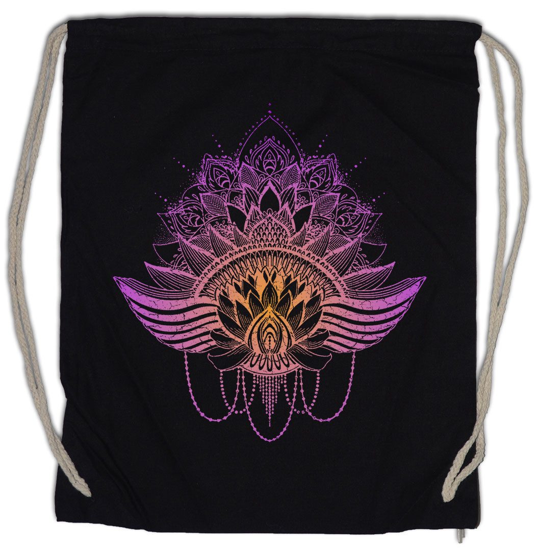 Turnbeutel Lotus Purple Orange Turnbeutel Chakra OM Pilates Shiva Nirvana Yoga