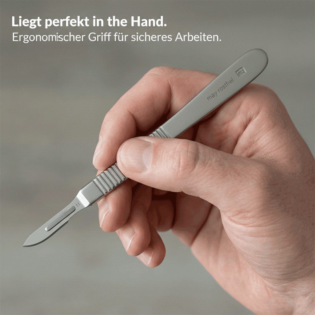 May Cuttermesser Set bestehend aus Mix von je 10 Stück Skalpellklingen Figur 3 in 3 – Bild 3 von 5