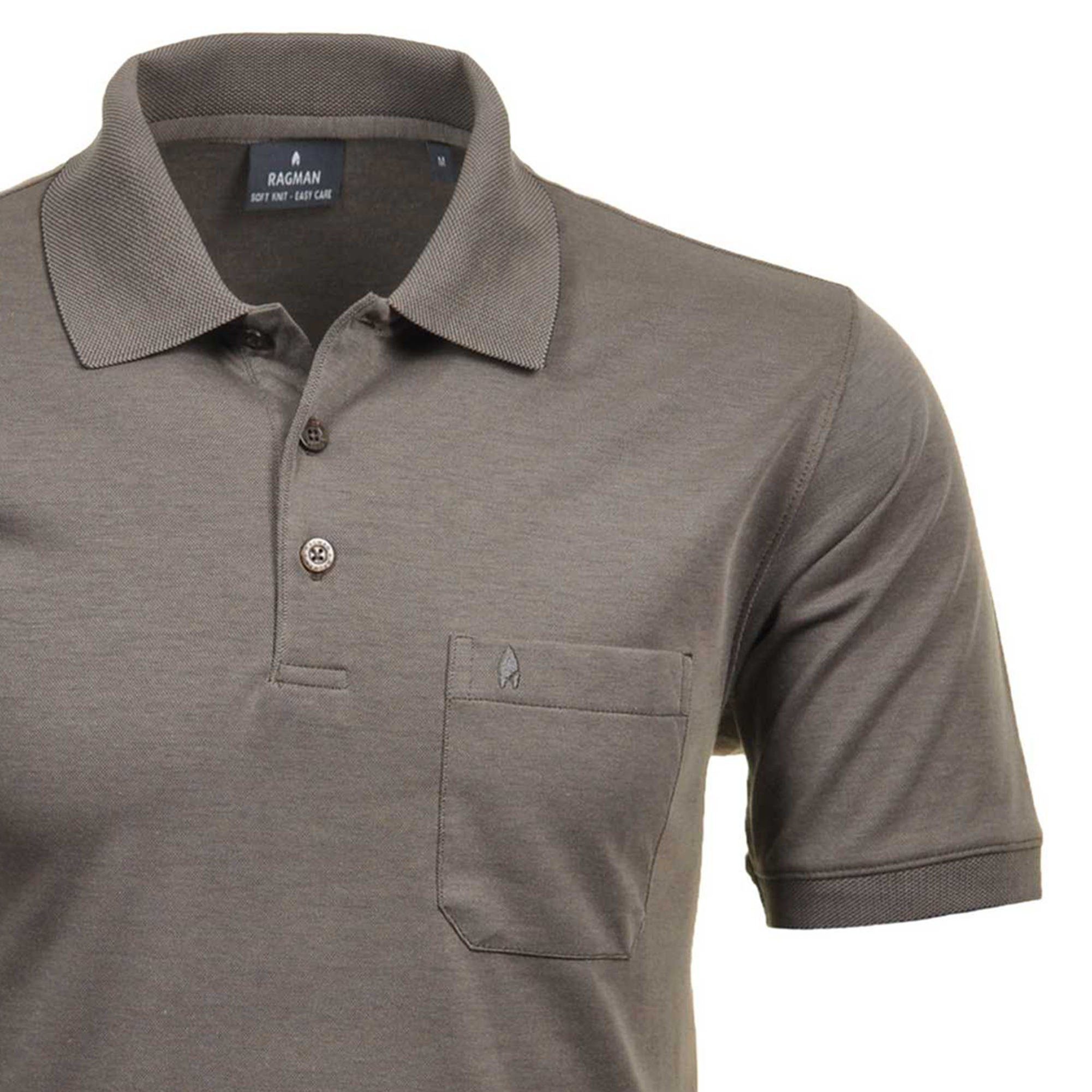 RAGMAN Poloshirt Herren Poloshirt Baumwolle Softknit-Polo günstig online kaufen