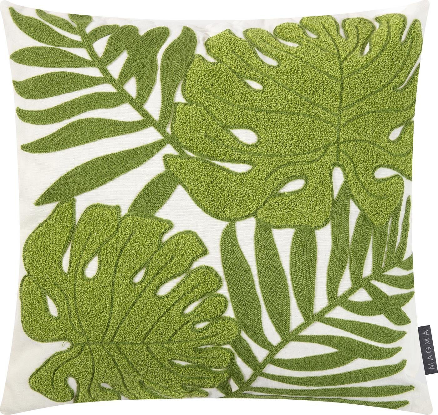 Magma Heimtex Kissenhülle Zierkissenhülle Aruba ca. 45x45 cm, (1 Stück), robust tropische Pflanzen Dschungel Blätter