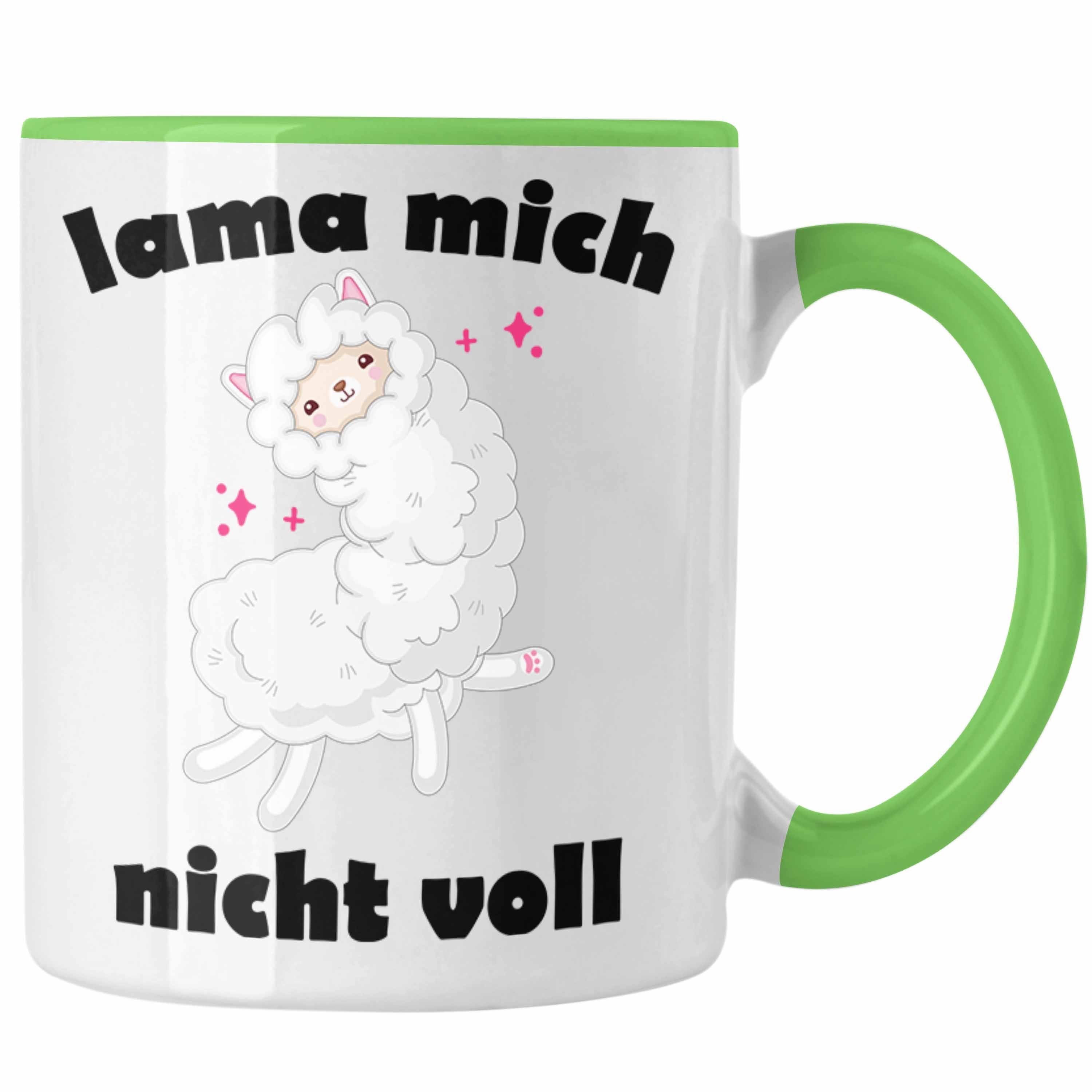 Trendation Tasse Trendation - Lama Mich Nicht Voll Spruch Tasse für Alpaka Fans Süße Sprüche Humor Grün