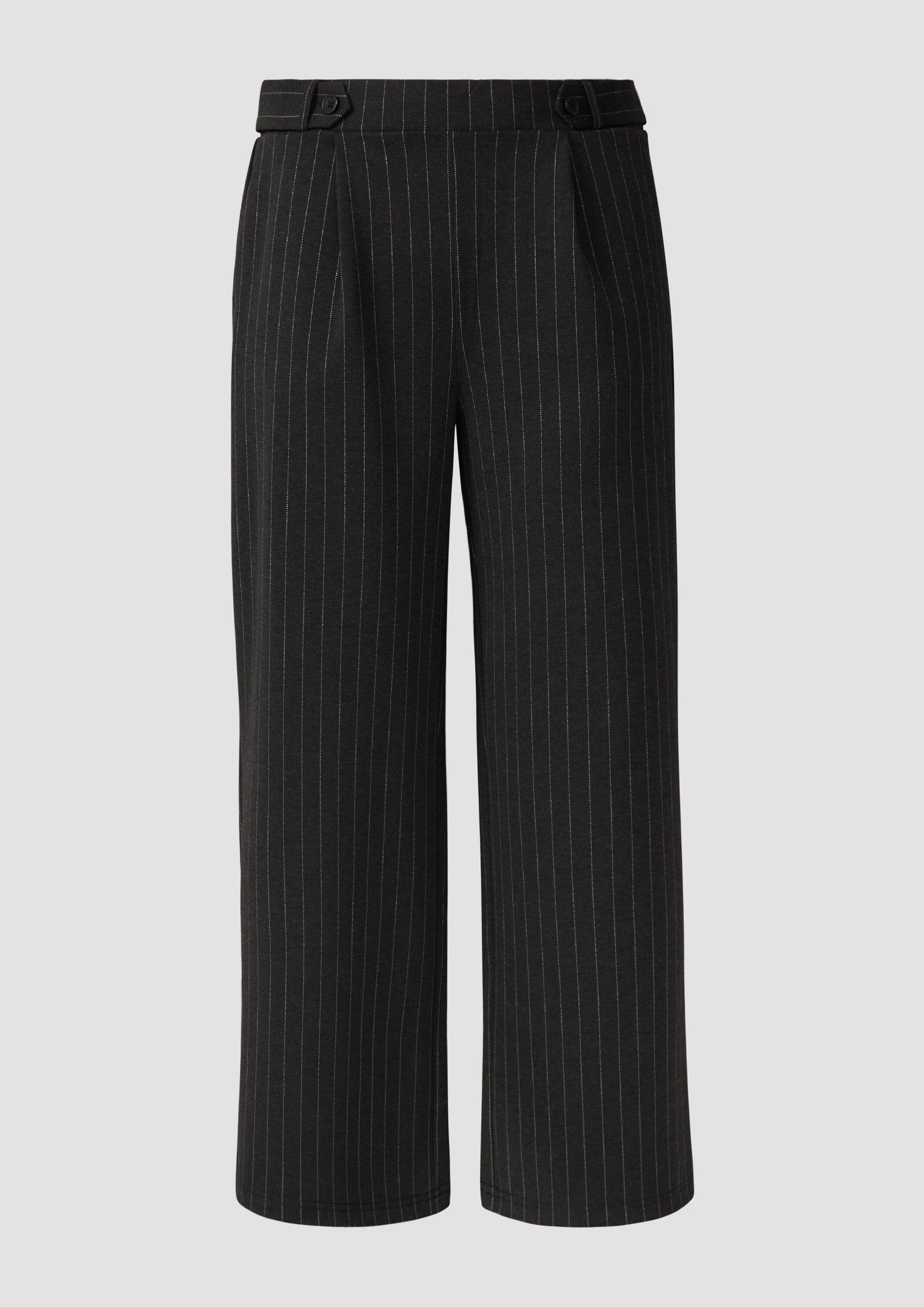 QS Chinos Hose Wide Leg-Hose aus Interlockjersey