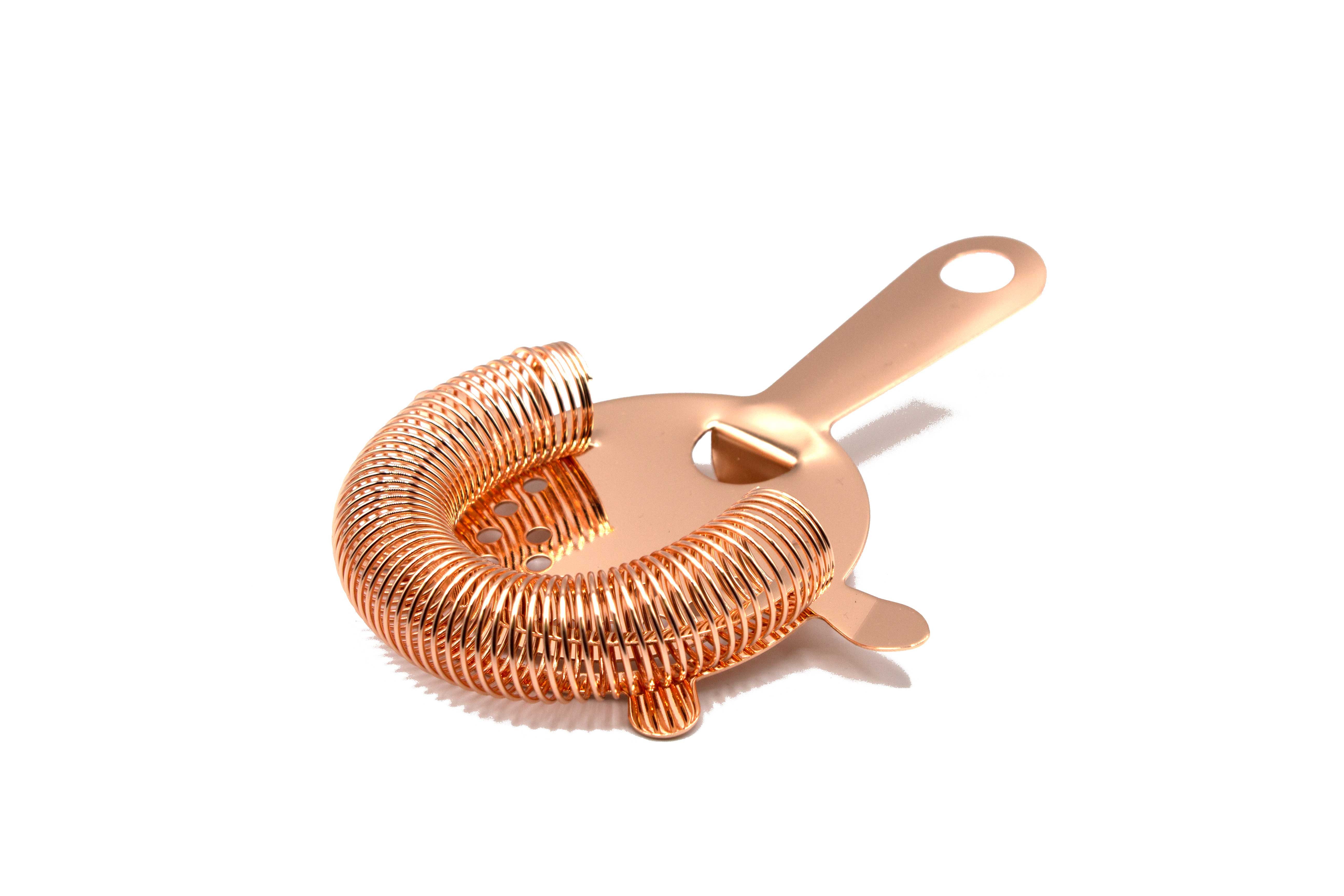 Mixcompany Passiersieb Barsieb / Strainer aus Edelstahl kupferfarbenes Cocktail Sieb