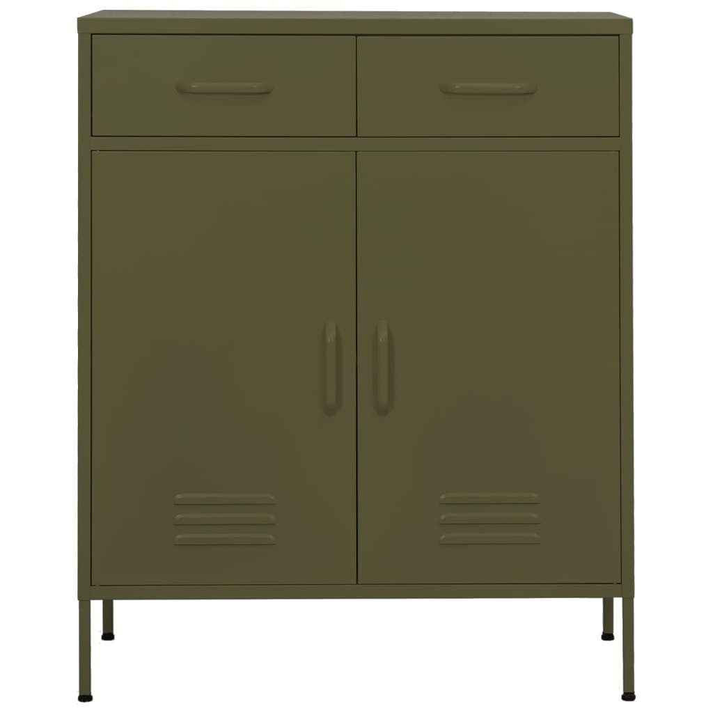 vidaXL Aktenschrank Lagerschrank Olivgrün 80x35x101,5 cm günstig online kaufen