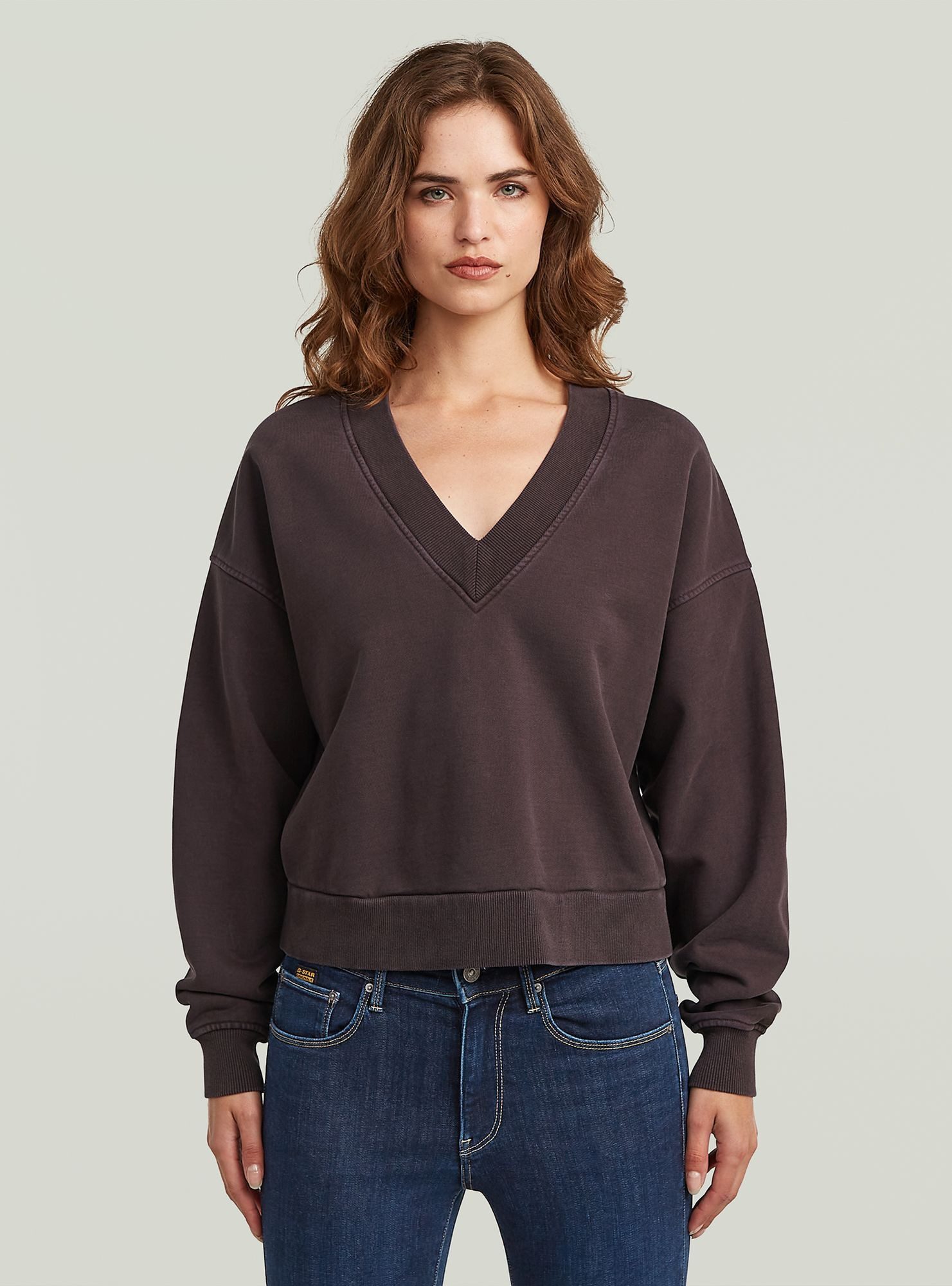 G-STAR Longpullover Washed Loose V Sweater