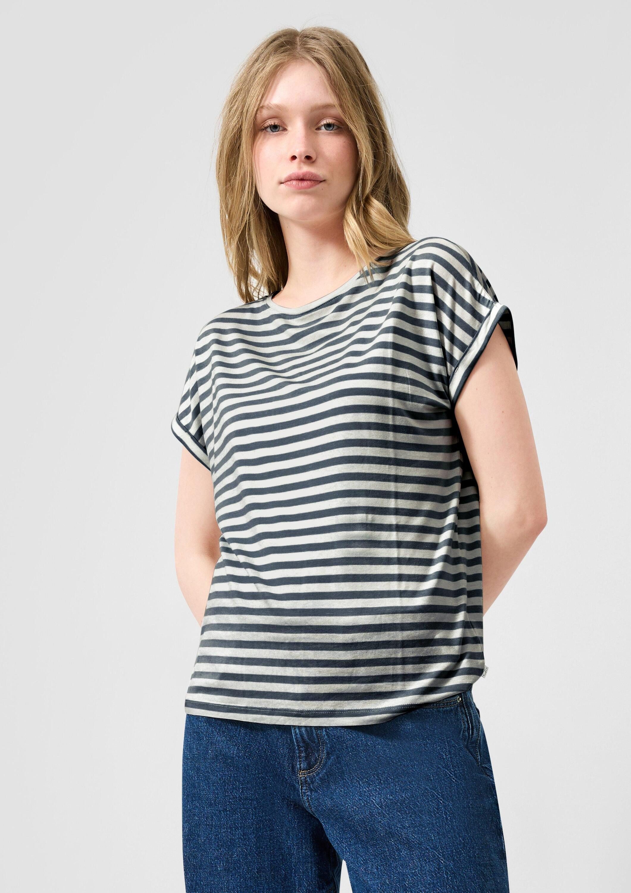 QS Kurzarmshirt T-Shirt T-Shirt aus Lyocellmix günstig online kaufen