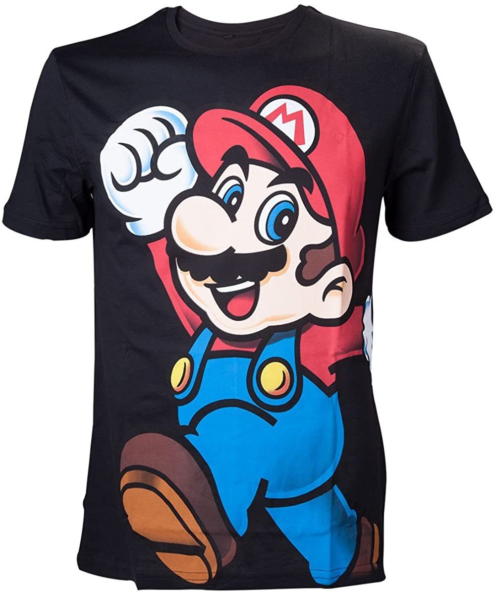 Super Mario T-Shirt SUPER MARIO T-Shirt Kinder + Jugendliche Schwarz