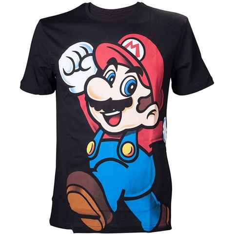 Super Mario T-Shirt SUPER MARIO T-Shirt Kinder + Jugendliche Schwarz