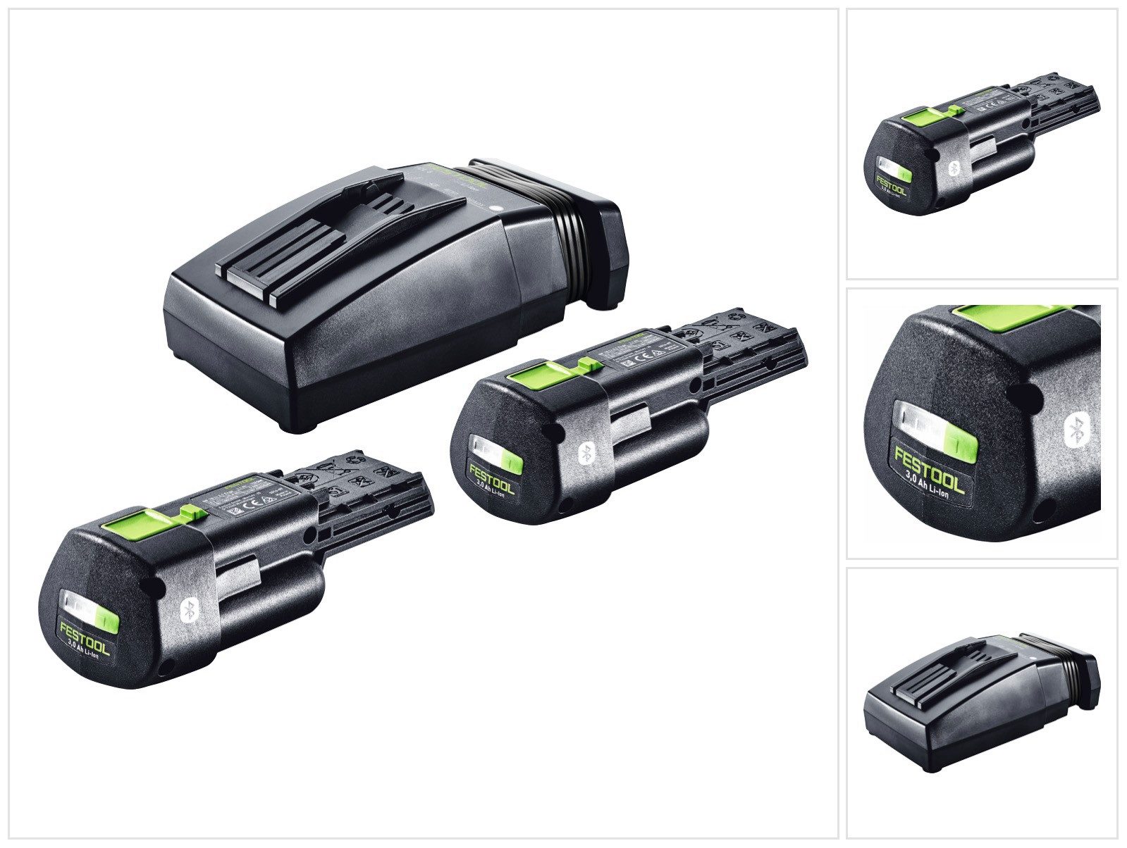 FESTOOL Energie Set 2x BP 18 Li 3,0 Ergo I Akku 18 V 3,0 Ah / 3000 mAh Li-Ion Akkupacks