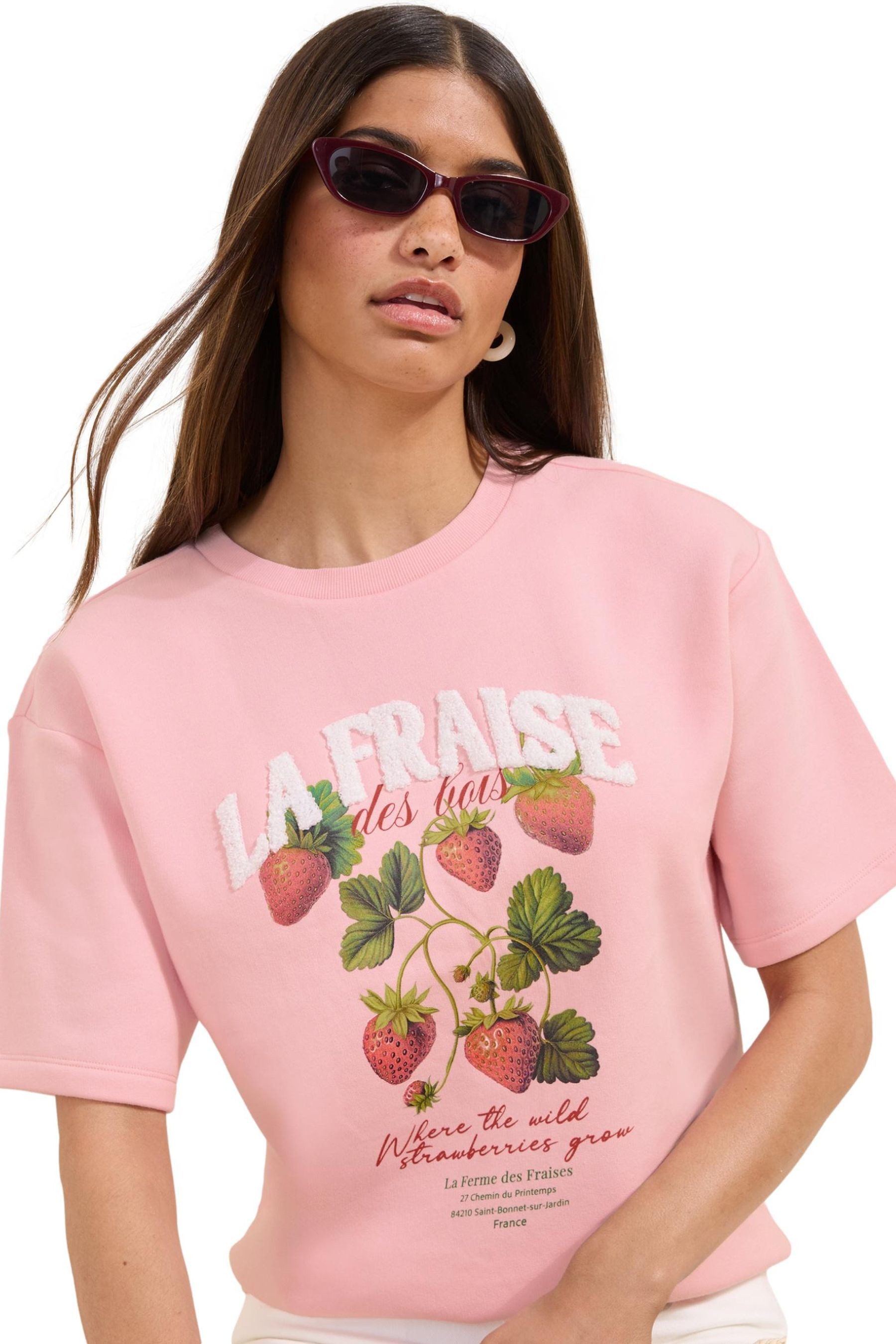 Friends Like These Sweater Friends Like These Kurzarm-Sweatshirt mit Grafik (1-tlg)