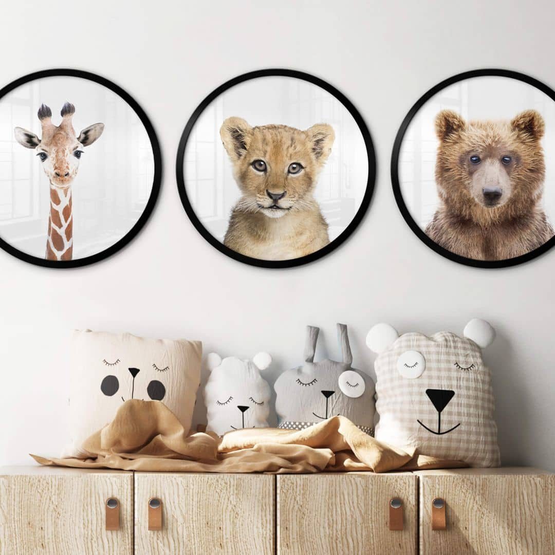 Poster Wandbild Poster Kinderzimmer Boho Deko Safari Baby Giraffe Sisi&Seb