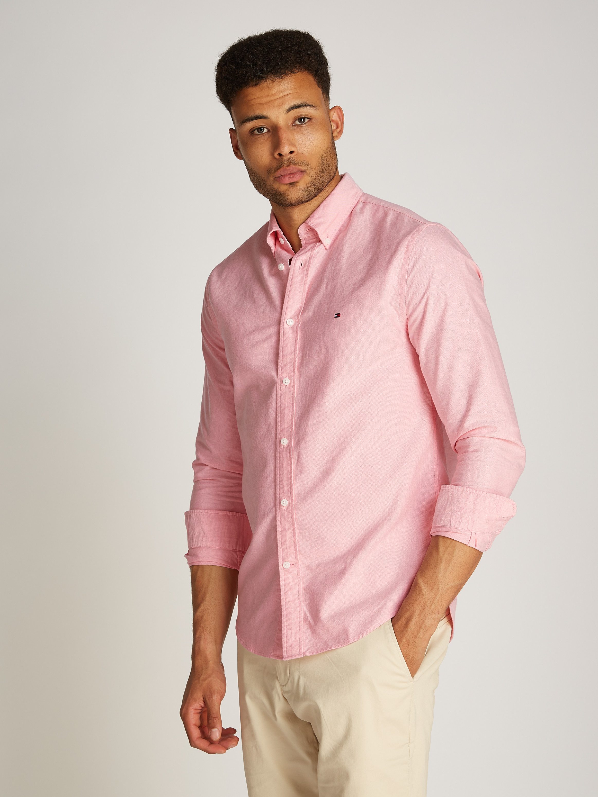 Tommy Hilfiger Langarmhemd SOLID HERITAGE OXFORD günstig online kaufen